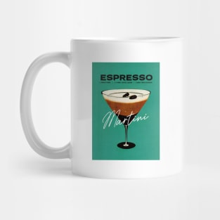 Espresso Martini Retro Poster Vintage 1991 Bar Prints, Vintage Drinks, Recipe, Wall Art Mug